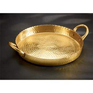 Gilded Hammered Handle Tray, 4