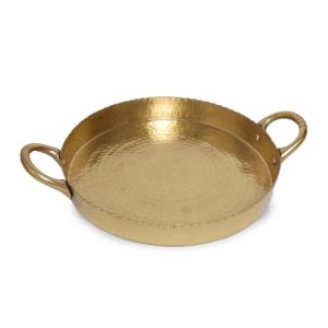 Gilded Hammered Handle Tray, 4