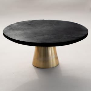 Black Marble Cake Aluminum Base Large