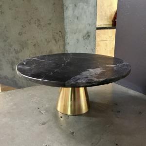 Black Marble Cake Aluminum Base Large
