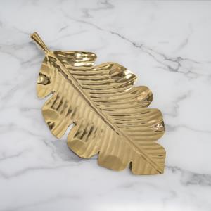 MEDIUM Polished Elegant Gold  S.S. Nickle Leaf
