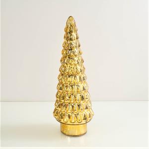 Tall GOLD Glass X-mas Tree with LED