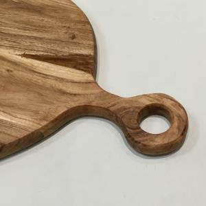 Large Round Wood Cutting Board w/ Handle