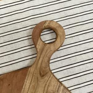 Small Round Wood Cutting Board w/ Handle
