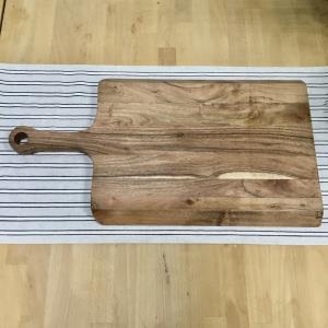 Small Slanted Rectangle Wood Cutting Board w/Handl