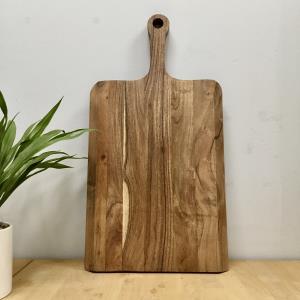 Small Slanted Rectangle Wood Cutting Board w/Handl