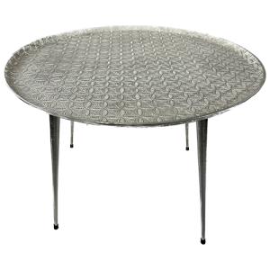Nickel Round Table w/ 4 Legs