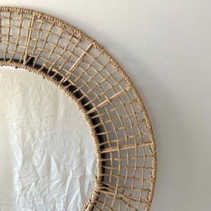 Weaved Bamboo Mirror