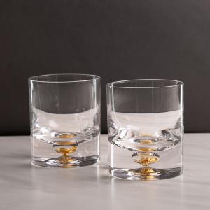 Gold Flake Glass S/2