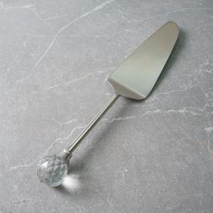Glass & Steel Cake Server