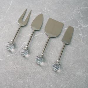Glass Beads & Stainless Steel Cheese Set