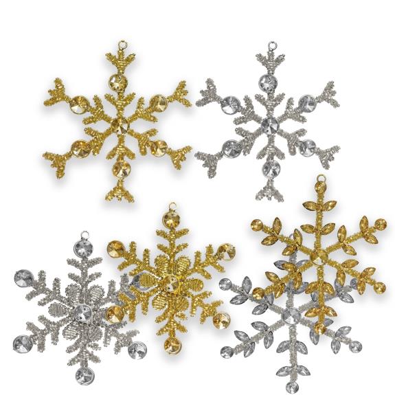 Gold Snow Flake Asst.6