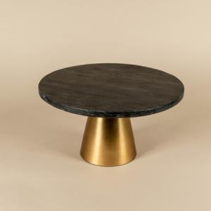 SM Black Marble Cake Stand w/ Gold Base
