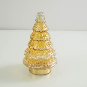 Opulent Gold Glass X-mas Tree w/ Gold Base